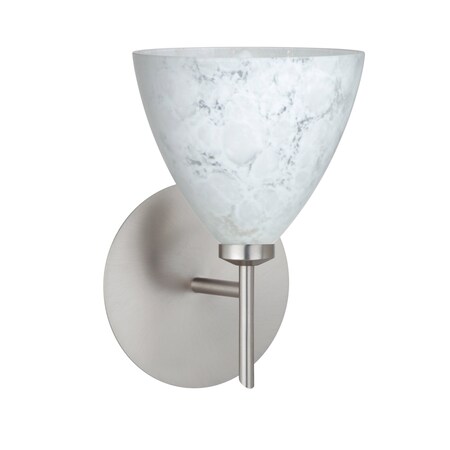 Mia Mini Sconce, Carrera, Satin Nickel Finish, 1x40W Halogen